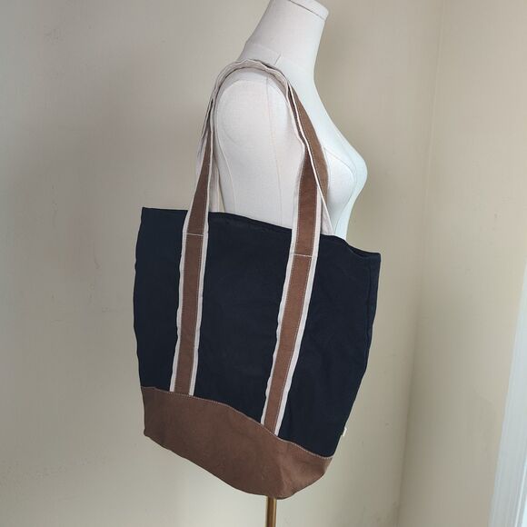 Summersalt Tote Canvas Black + Brown - Picture 1 of 4
